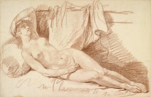 Nudo femminile reclinato: Studio per Egina visitata da Giove, c.1767